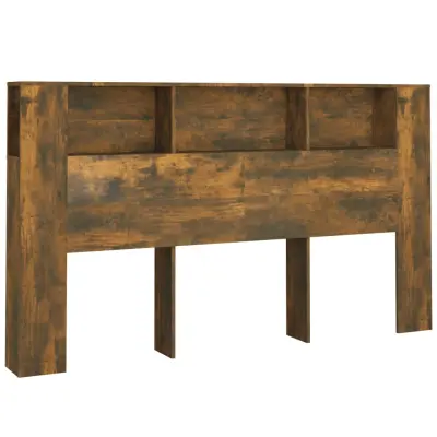 vidaXL Vzglavna omarica dimljeni hrast 180x18,5x104,5 cm