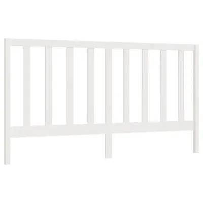 vidaXL Posteljno vzglavje belo 206x4x100 cm trdna borovina