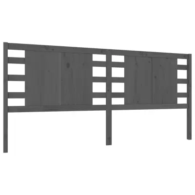 vidaXL Vzglavna sivo 126x4x100 cm trdna borovina