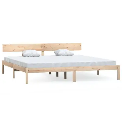 vidaXL Posteljni okvir iz trdne borovine 200x200 cm