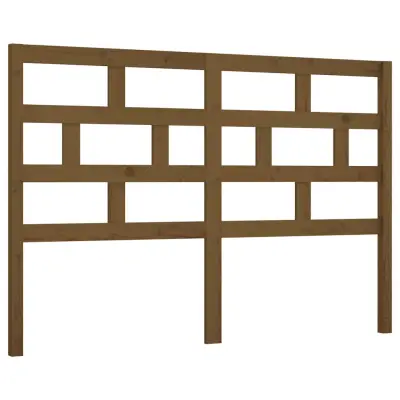 vidaXL Posteljno vzglavje medeno rjavo 166x4x100 cm trdna borovina