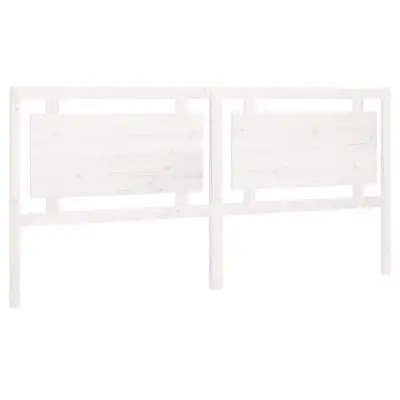 vidaXL Posteljno vzglavje belo 205,5x4x100 cm trdna borovina
