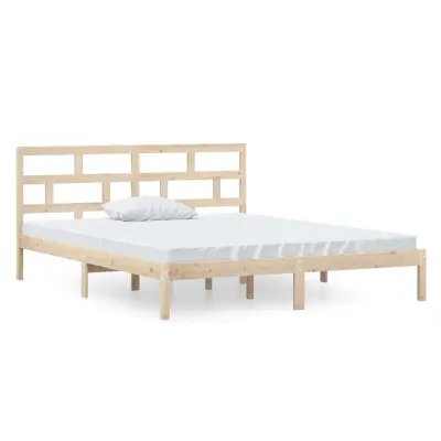 vidaXL Posteljni okvir 120x190 cm trden les