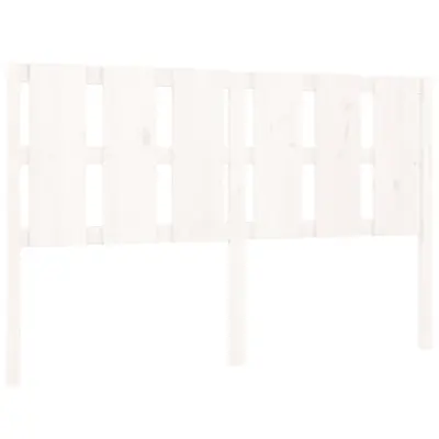 vidaXL Posteljno vzglavje belo 155,5x4x100 cm trdna borovina