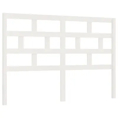 vidaXL Posteljno vzglavje belo 146x4x100 cm trdna borovina