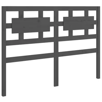 vidaXL Posteljno vzglavje sivo 165,5x4x100 cm trdna borovina