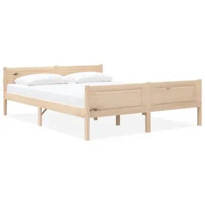 vidaXL Posteljni okvir iz trdne borovine 120x200 cm