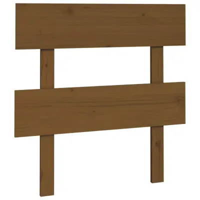 vidaXL Posteljno vzglavje medeno rjavo 93,5x3x81 cm trdna borovina