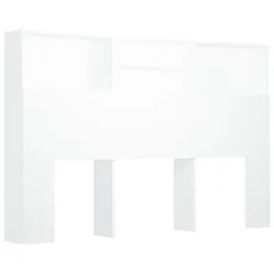 vidaXL Vzglavna omarica bela 160x19x103,5 cm