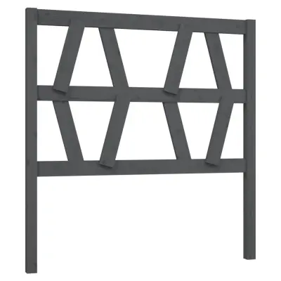 vidaXL Posteljno vzglavje sivo 106x4x100 cm trdna borovina