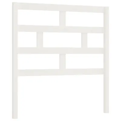 vidaXL Posteljno vzglavje belo 81x4x100 cm trdna borovina