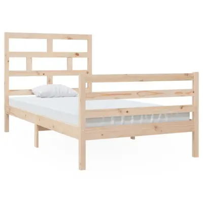 vidaXL Posteljni okvir iz borovine 100x200 cm