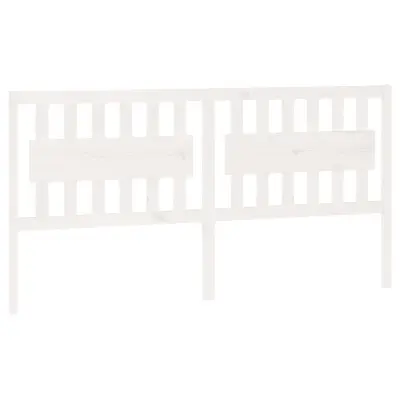 vidaXL Posteljno vzglavje belo 185,5x4x100 cm trdna borovina