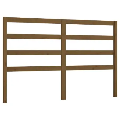 vidaXL Posteljno vzglavje medeno rjavo 156x4x100 cm trdna borovina