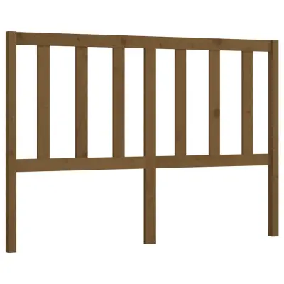 vidaXL Posteljno vzglavje medeno rjavo 146x4x100 cm trdna borovina