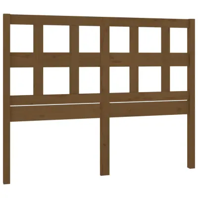 vidaXL Posteljno vzglavje medeno rjavo 185,5x4x100 cm trdna borovina