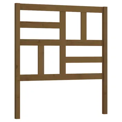 vidaXL Posteljno vzglavje medeno rjavo 81x4x104 cm trdna borovina