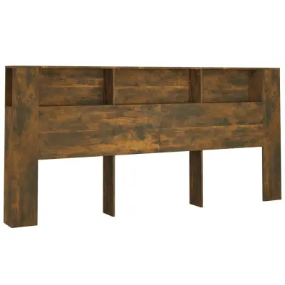 vidaXL Vzglavna omarica dimljeni hrast 220x18,5x104,5 cm