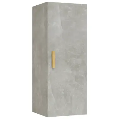 vidaXL Stenska omarica betonsko siva 34,5x34x90 cm konstruiran les