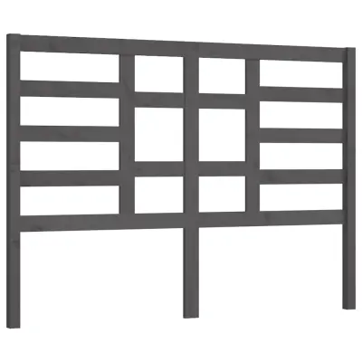 vidaXL Posteljno vzglavje sivo 166x4x104 cm trdna borovina