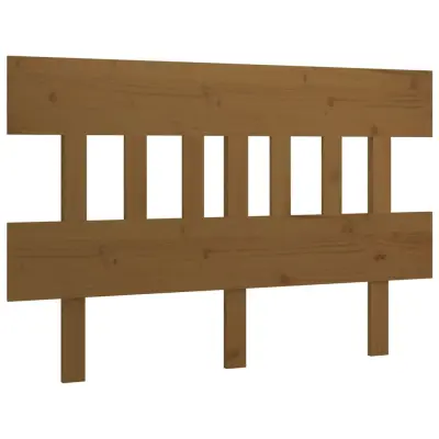 vidaXL Posteljno vzglavje medeno rjavo 138,5x3x81 cm trdna borovina