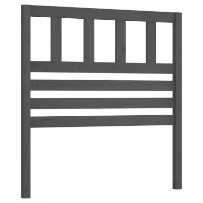 vidaXL Posteljno vzglavje sivo 106x4x100 cm trdna borovina
