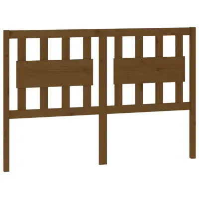 vidaXL Posteljno vzglavje medeno rjavo 125,5x4x100 cm trdna borovina
