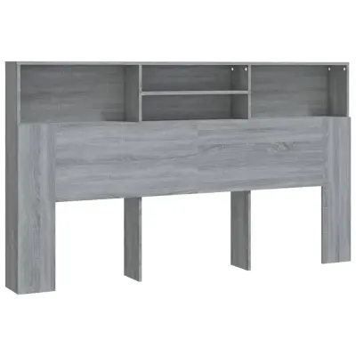 vidaXL Vzglavna omarica siva sonoma 180x19x103,5 cm