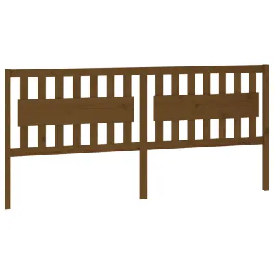 vidaXL Posteljno vzglavje medeno rjavo 205,5x4x100 cm trdna borovina