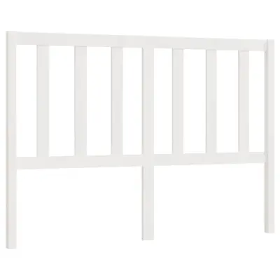 vidaXL Posteljno vzglavje belo 146x4x100 cm trdna borovina