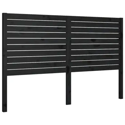 vidaXL Posteljno vzglavje črno 166x4x100 cm trdna borovina