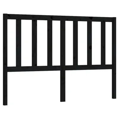 vidaXL Posteljno vzglavje črno 166x4x100 cm trdna borovina