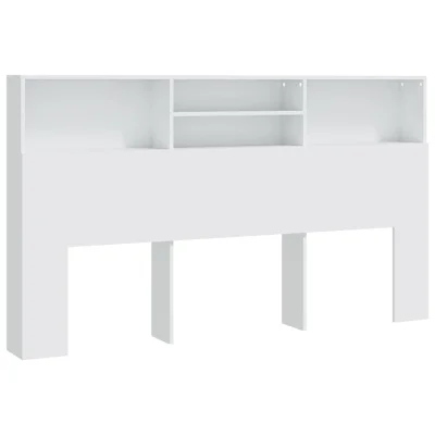 vidaXL Vzglavna omarica bela 180x19x103,5 cm