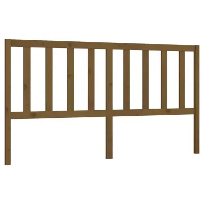 vidaXL Posteljno vzglavje medeno rjavo 186x4x100 cm trdna borovina