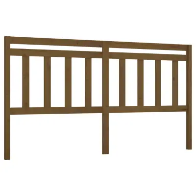 vidaXL Posteljno vzglavje medeno rjavo 206x4x100 cm trdna borovina