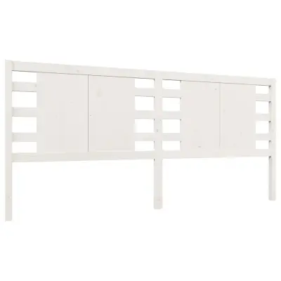 vidaXL Posteljno vzglavje belo 206x4x100 cm trdna borovina