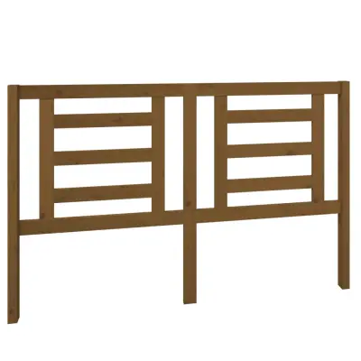 vidaXL Posteljno vzglavje medeno rjavo 156x4x100 cm trdna borovina