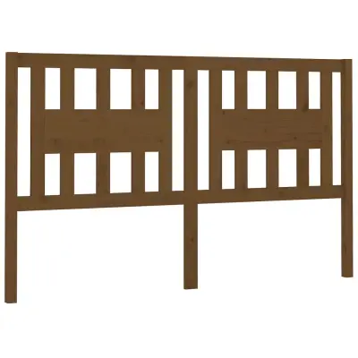 vidaXL Vzglavna medeno rjavo 126x4x100 cm trdna borovina