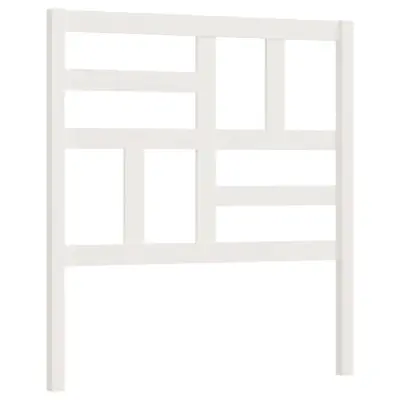 vidaXL Posteljno vzglavje belo 81x4x104 cm trdna borovina