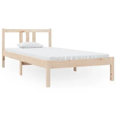 vidaXL Posteljni okvir iz trdnega lesa 90x190 cm