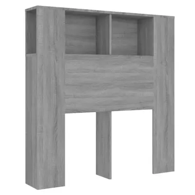 vidaXL Vzglavna omarica siva sonoma 100x18,5x104,5 cm