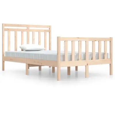 vidaXL Posteljni okvir iz trdnega lesa 120x190 cm