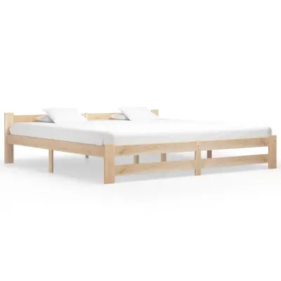 vidaXL Posteljni okvir trdna borovina 200x200 cm