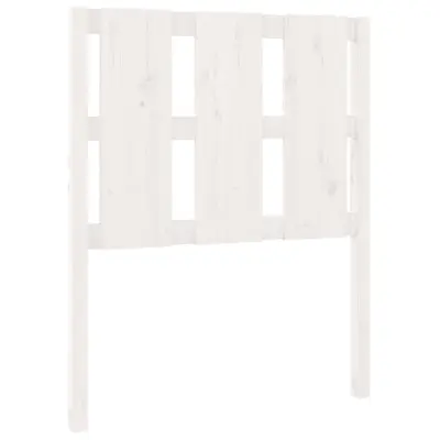 vidaXL Posteljno vzglavje belo 80,5x4x100 cm trdna borovina