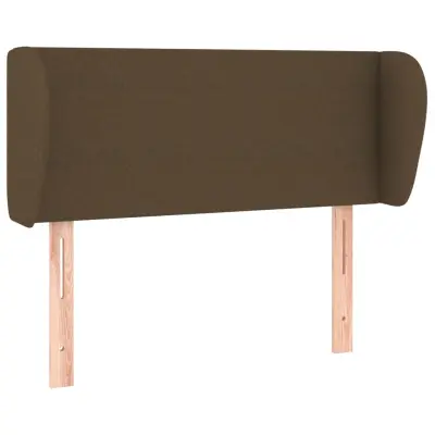 vidaXL Vzglavje z ušesi temno rjavo 83x23x78/88 cm blago