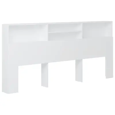 vidaXL Vzglavna omarica bela 220x19x103,5 cm