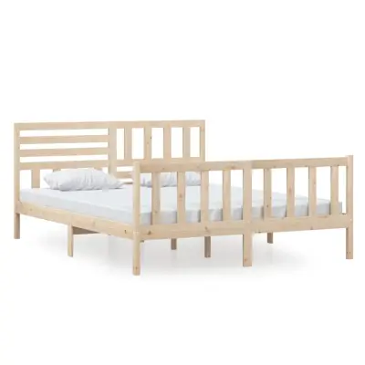 vidaXL Posteljni okvir iz trdnega lesa 160x200 cm