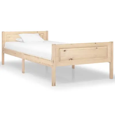 vidaXL Posteljni okvir iz trdne borovine 90x200 cm