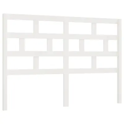 vidaXL Posteljno vzglavje belo 141x4x100 cm trdna borovina