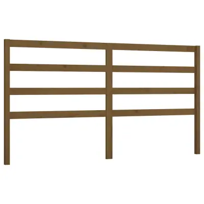 vidaXL Posteljno vzglavje medeno rjavo 206x4x100 cm trdna borovina